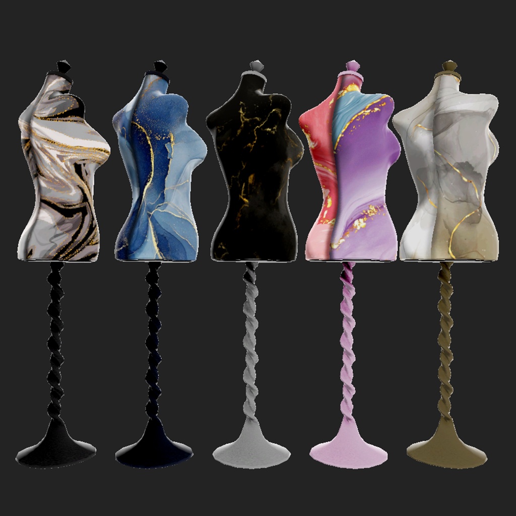 【3Dモデル|無料あり】大理石のトルソー