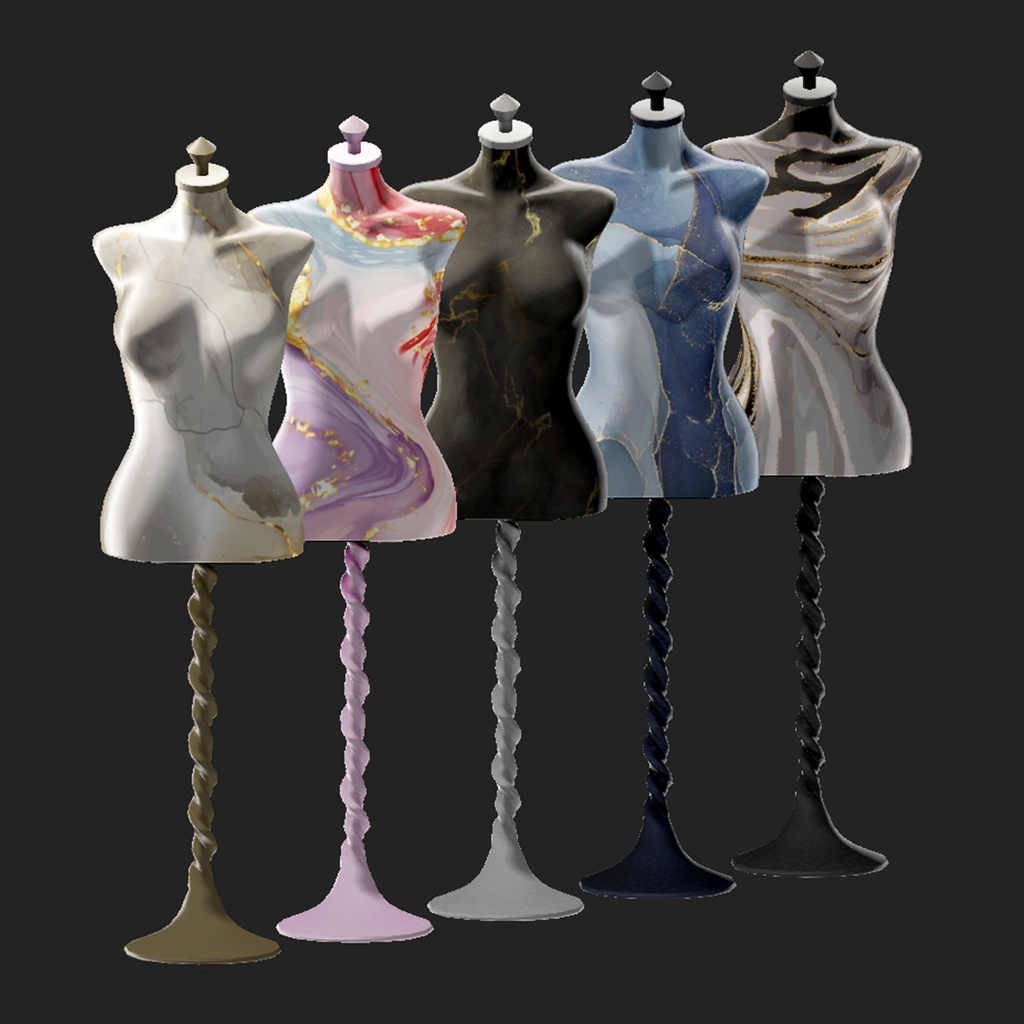 【3Dモデル|無料あり】大理石のトルソー