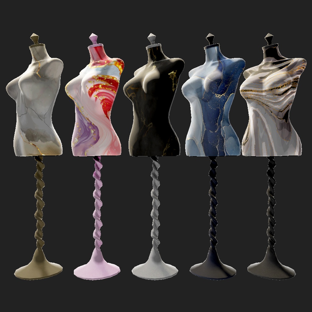 【3Dモデル|無料あり】大理石のトルソー