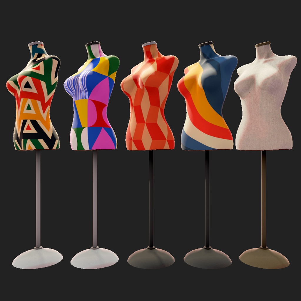 【3Dモデル|無料あり】レトロなトルソー