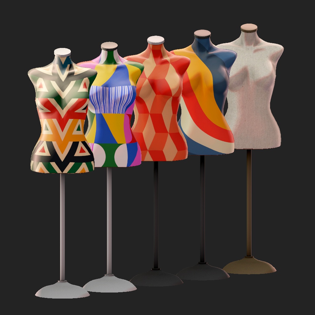 【3Dモデル|無料あり】レトロなトルソー