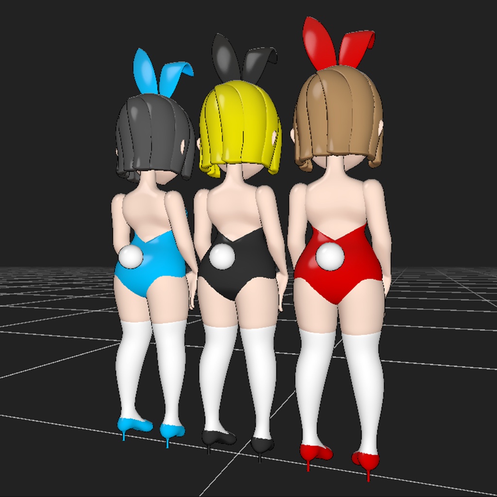 【3Dモデル|無料あり】アンニュイなバニーガール人形