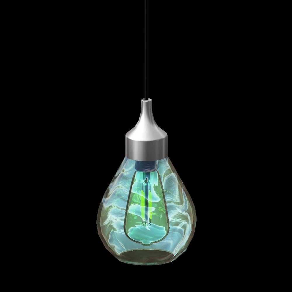 【3Dモデル|無料あり】さざ波のガラスペンダントライト