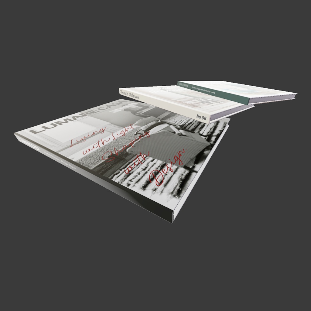 【3Dモデル|無料あり】架空の海外インテリア雑誌