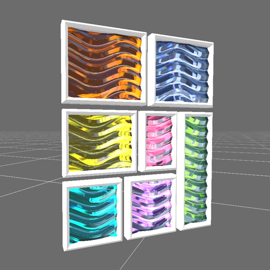 【3Dモデル|無料あり】ガラスのウォールアート『UNABARA』