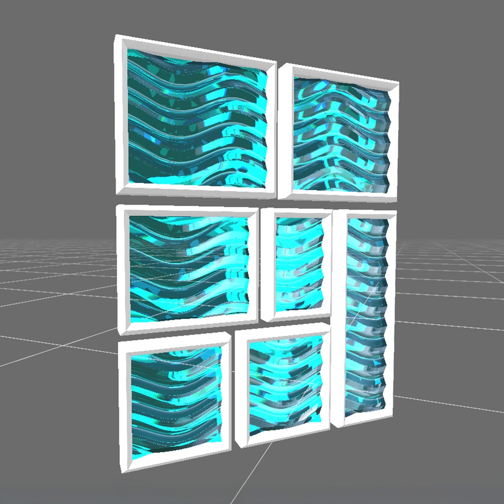 【3Dモデル|無料あり】ガラスのウォールアート『UNABARA』