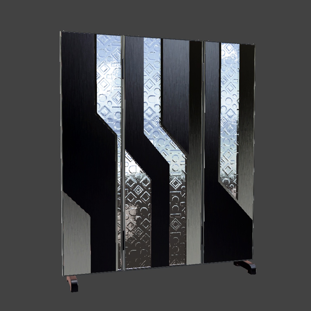 【3Dモデル|無料あり】異素材パーテーション『STRATA/ストラータ』