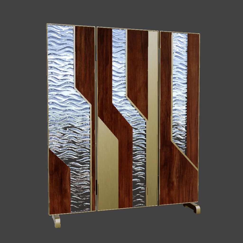 【3Dモデル|無料あり】異素材パーテーション『STRATA/ストラータ』