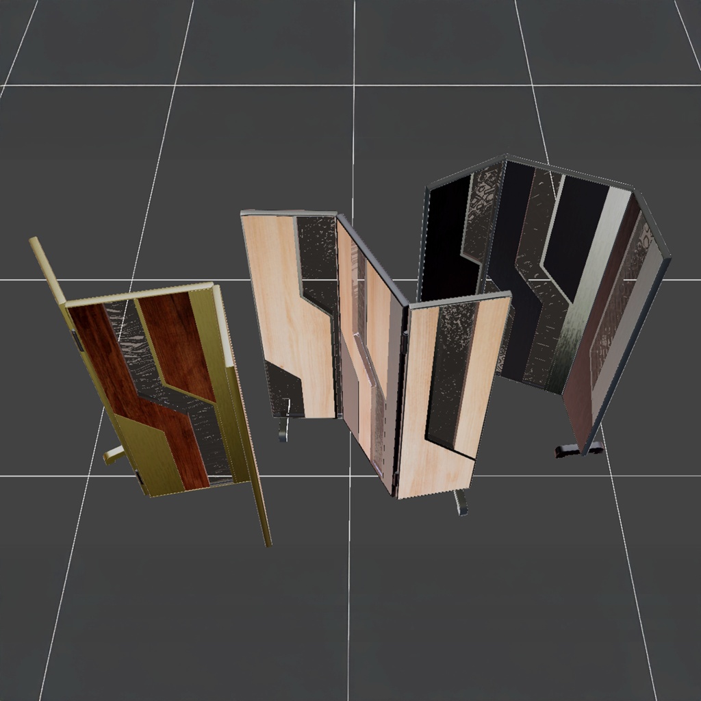 【3Dモデル|無料あり】異素材パーテーション『STRATA/ストラータ』