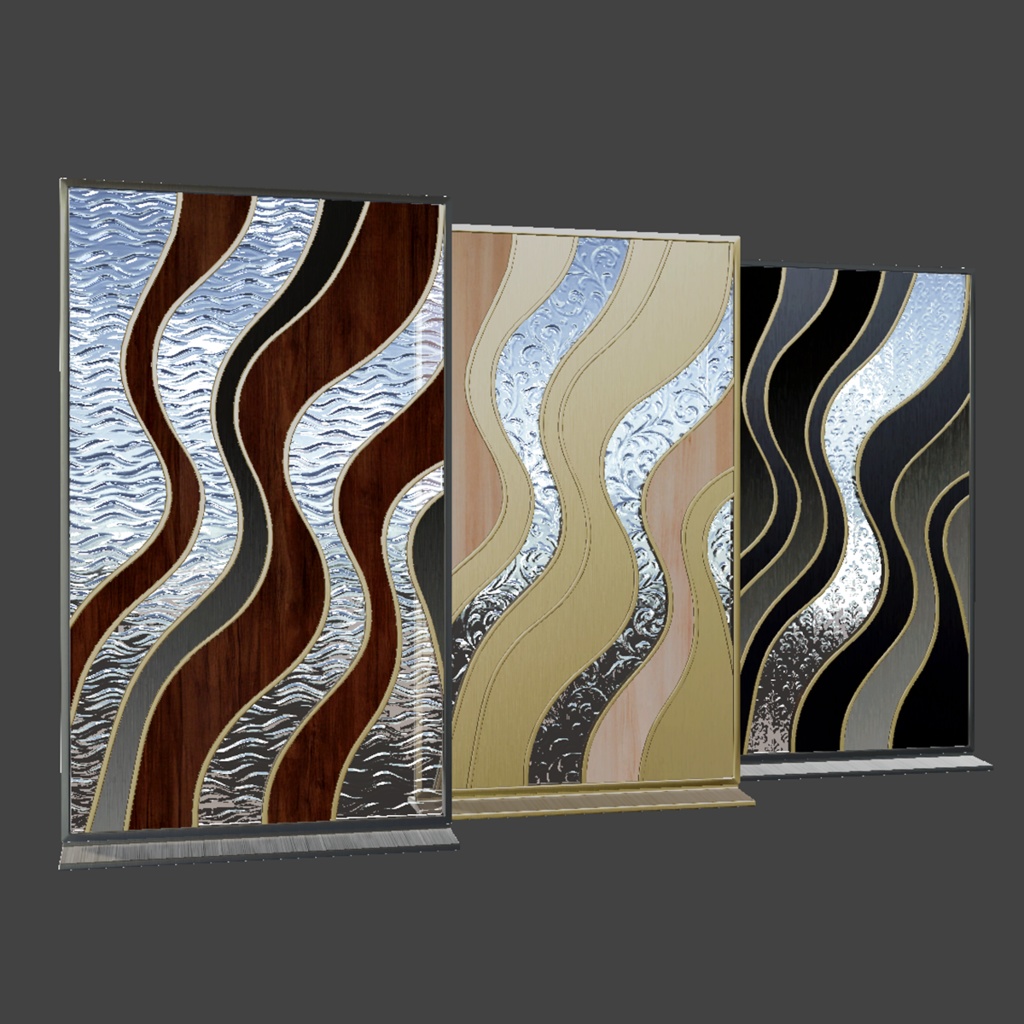 【3Dモデル|無料あり】異素材パーテーション『AURE FLOW/オーレフロー』