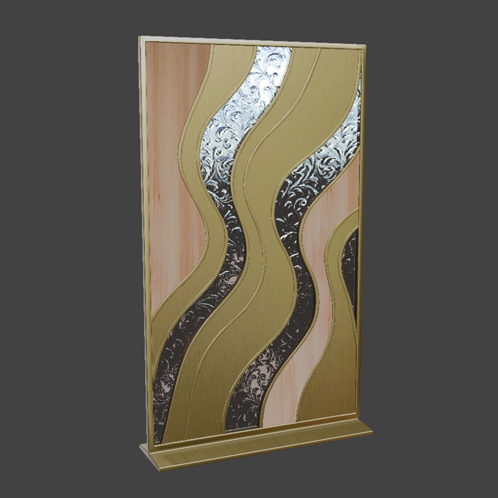 【3Dモデル|無料あり】異素材パーテーション『AURE FLOW/オーレフロー』