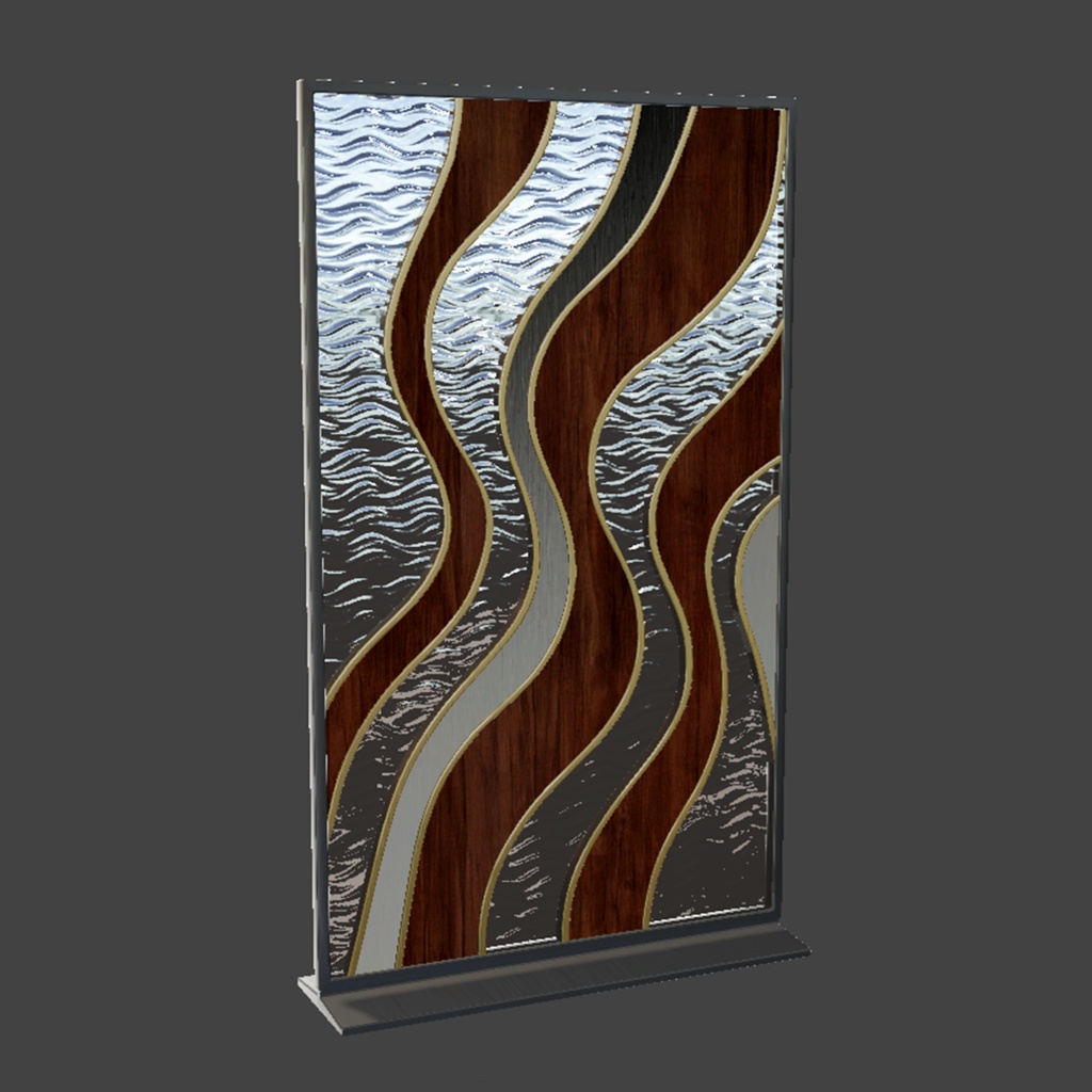 【3Dモデル|無料あり】異素材パーテーション『AURE FLOW/オーレフロー』