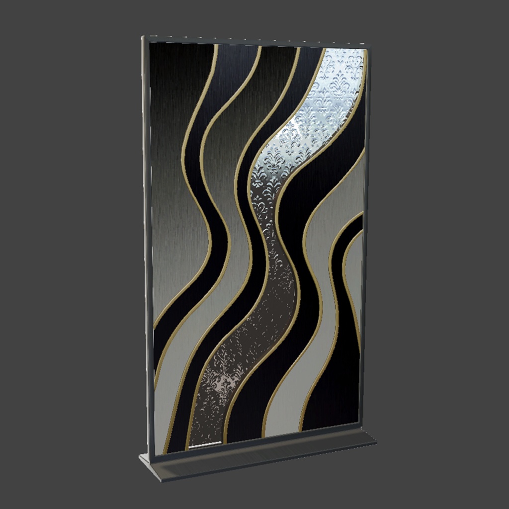 【3Dモデル|無料あり】異素材パーテーション『AURE FLOW/オーレフロー』