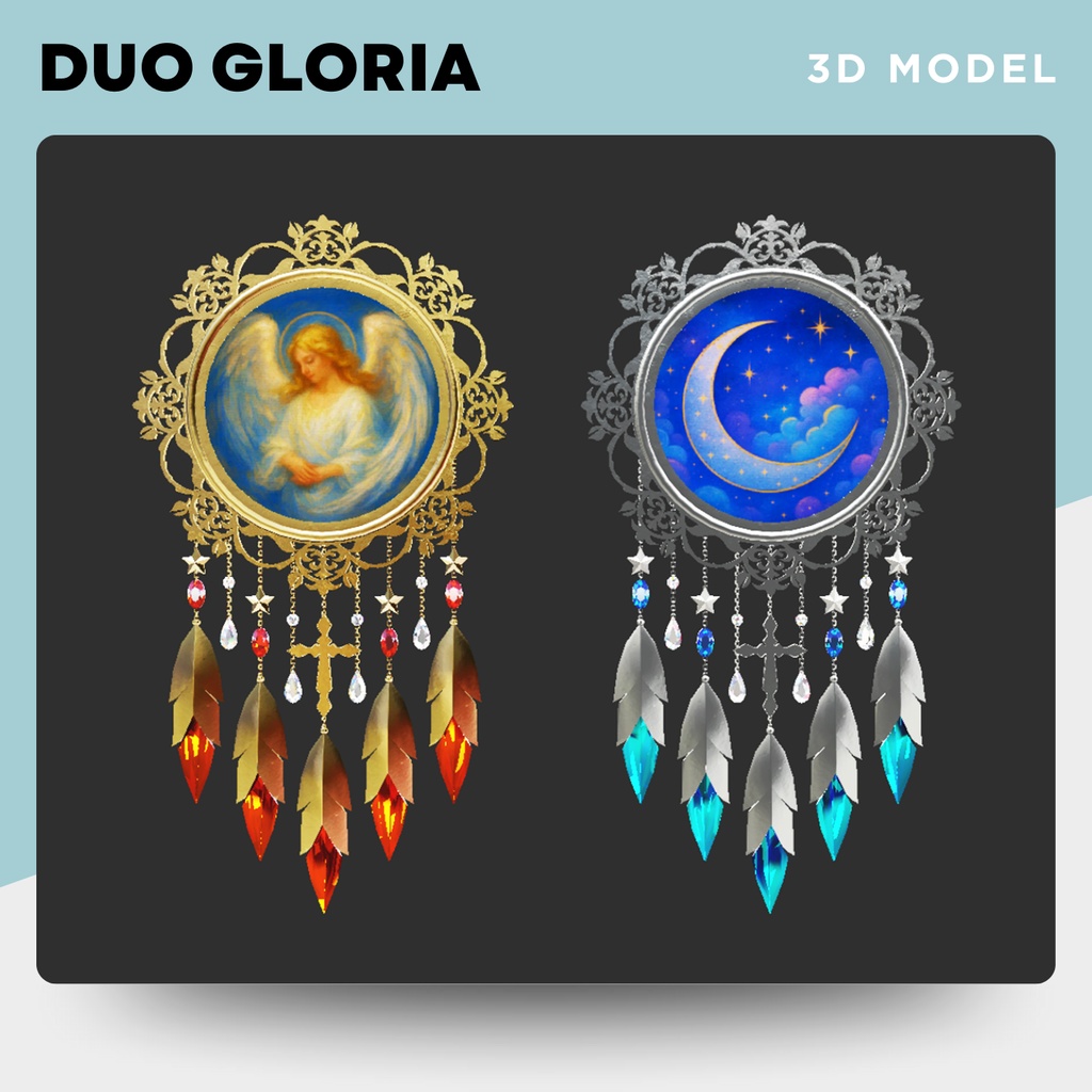 【3Dモデル｜無料あり】ウォールデコ『Duo Gloria／デュオ・グロリア』