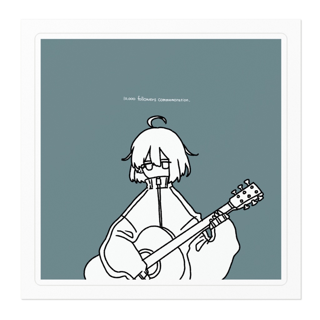 月菜一万人記念ステッカー