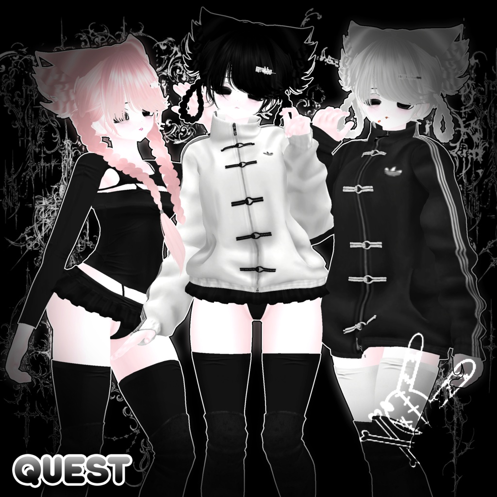 【VRC想定】アバター Silence ;沈黙 PC/QUEST & FT