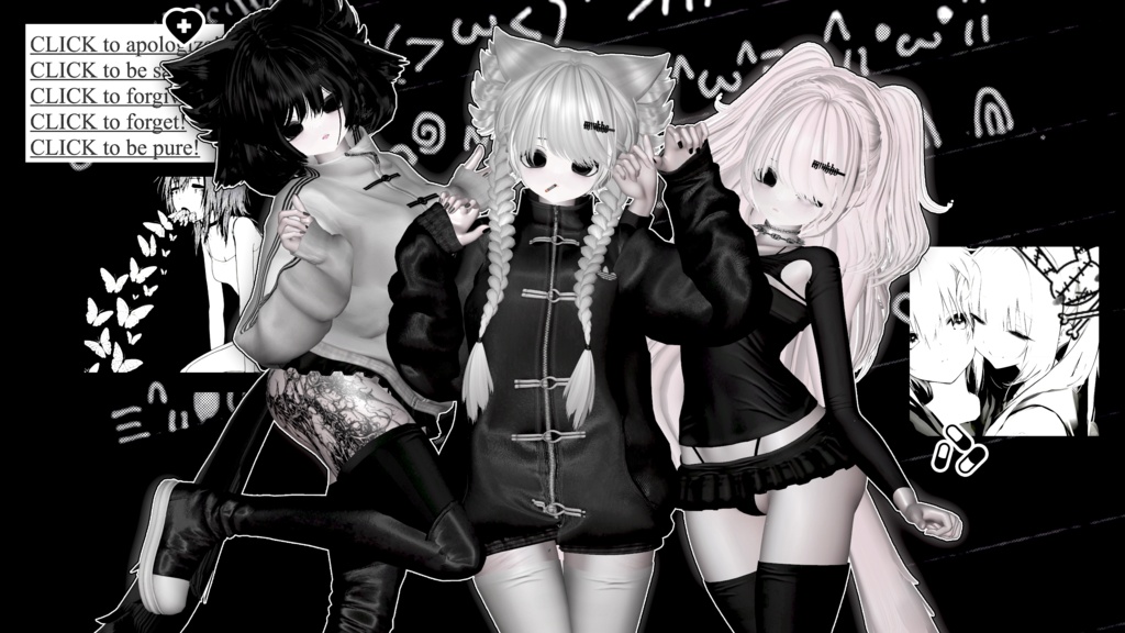 【VRC想定】アバター Silence ;沈黙 PC/QUEST & FT
