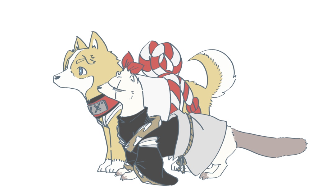 けもけも典士アクスタ(横並び)