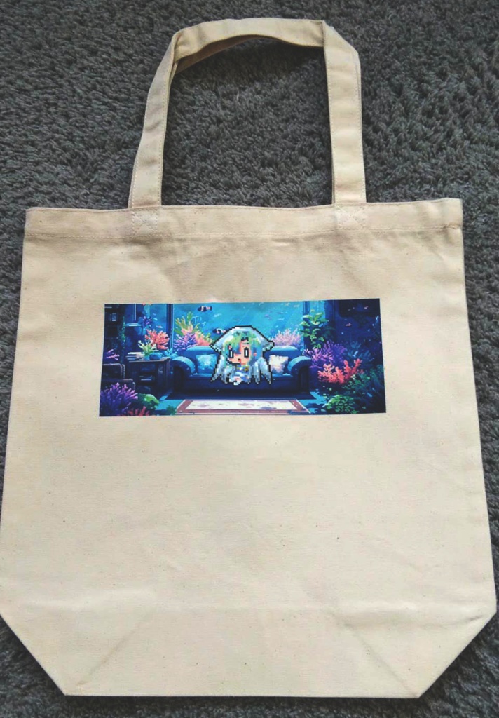 ドット絵トートバッグ【横36cm×高37cm×マチ11cm】