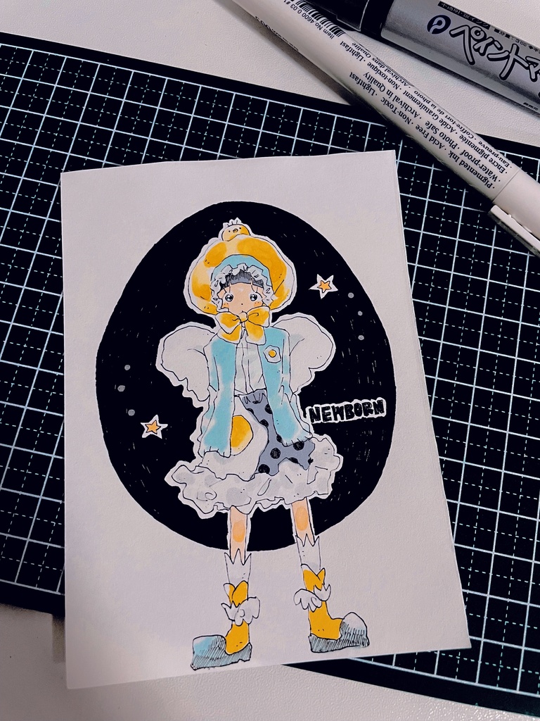 原画　たまごのひと