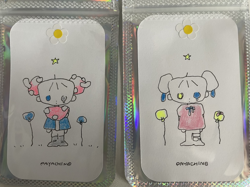２枚セット原画　きのこふうせん