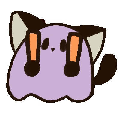 動く！twitch配信用スタンプ「フレフレおばけキャットちゃん」
