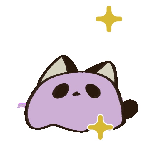 動く！twitch配信用スタンプ「ピカピカおばけキャットちゃん