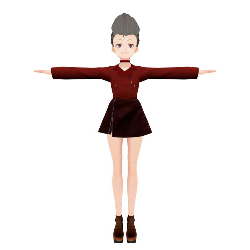 VRoid用、革ジャンセットアップ