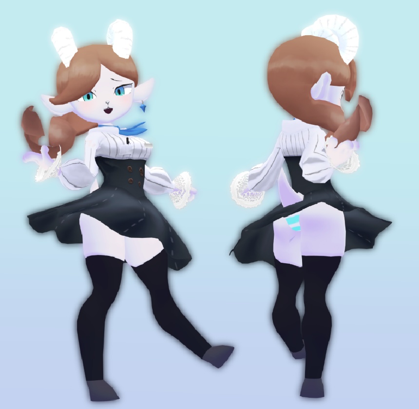 【オリジナル3Dモデル】シロヤギ