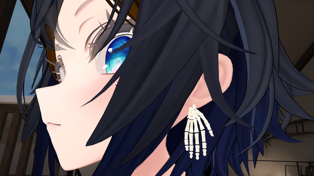 【無料】手骸ピアス_VRC想定【3Dアクセサリー】