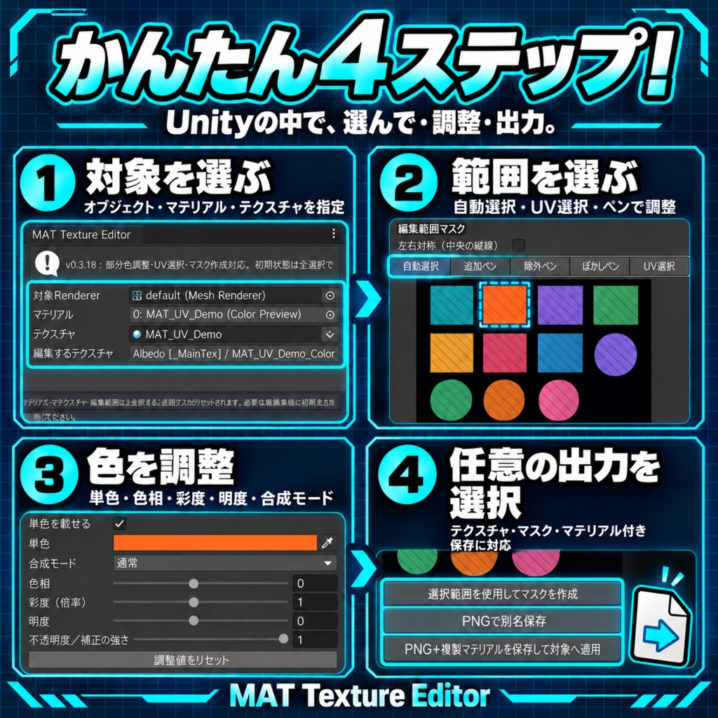 Sall 50%Off! 「MAT Texture Editor」【unity拡張】