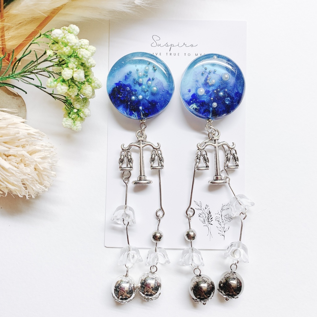 原神　ヌヴィレットイメージアクセサリー　ピアスorイヤリング