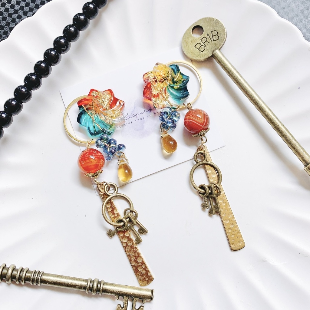 魁星モチーフアクセサリー ピアスorイヤリング