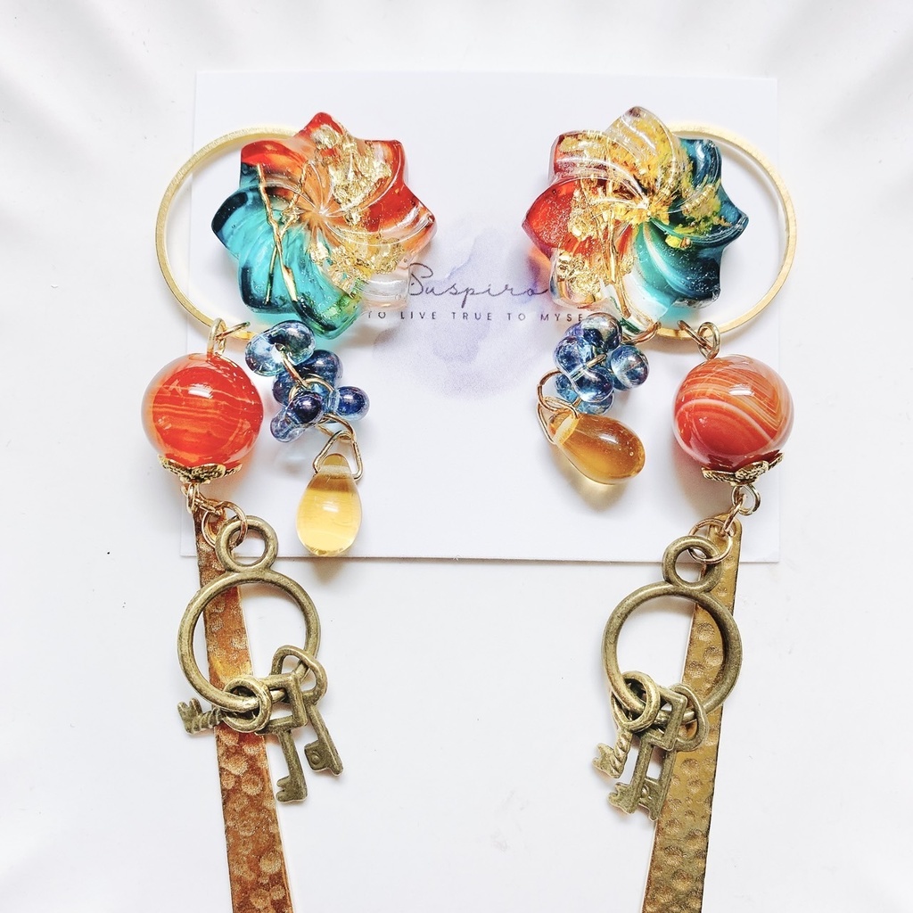 魁星モチーフアクセサリー ピアスorイヤリング