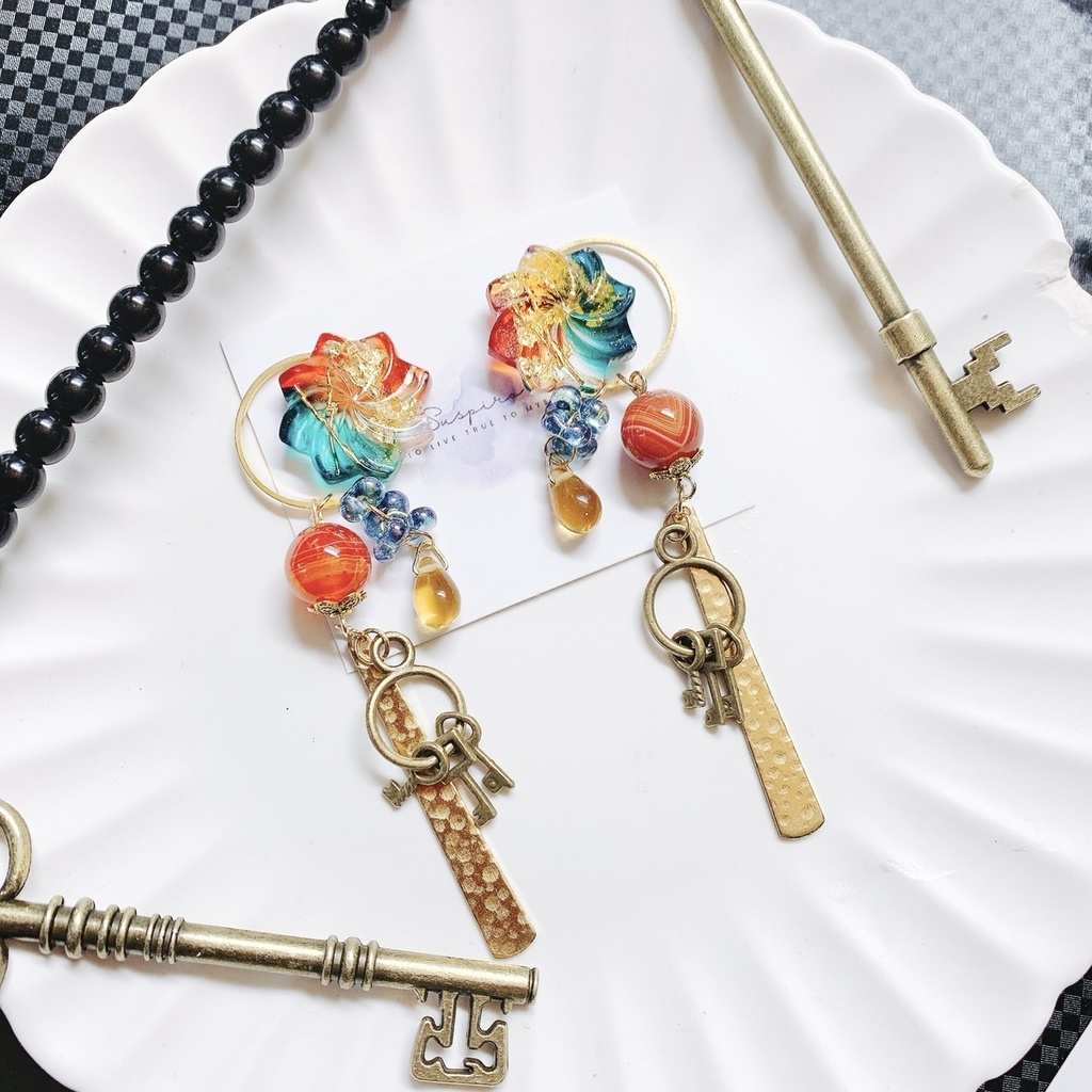 魁星モチーフアクセサリー ピアスorイヤリング