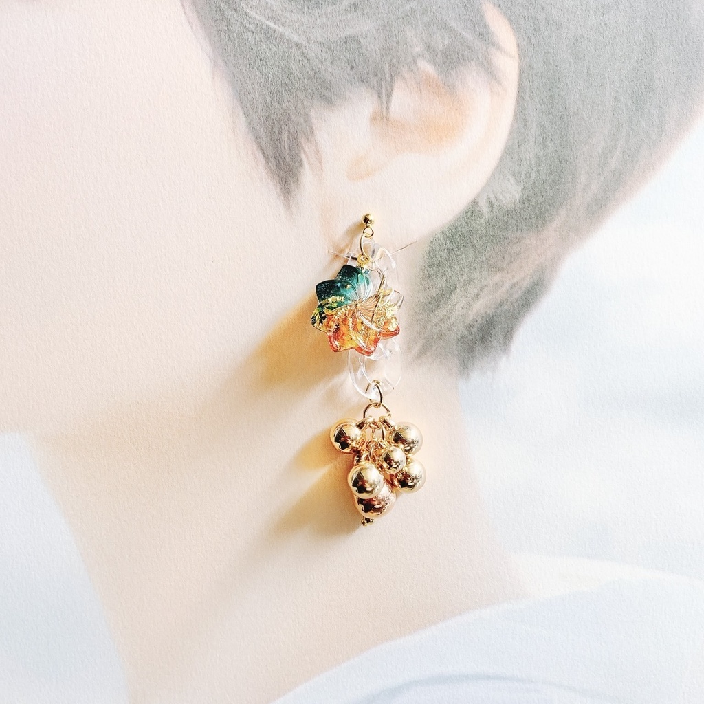 魁星モチーフアクセサリー ピアスorイヤリング