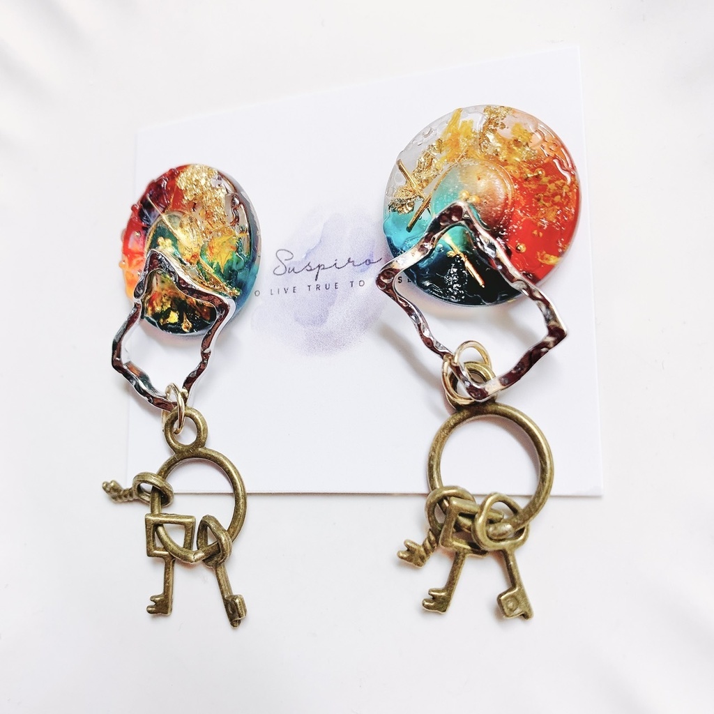 魁星モチーフアクセサリー ピアスorイヤリング