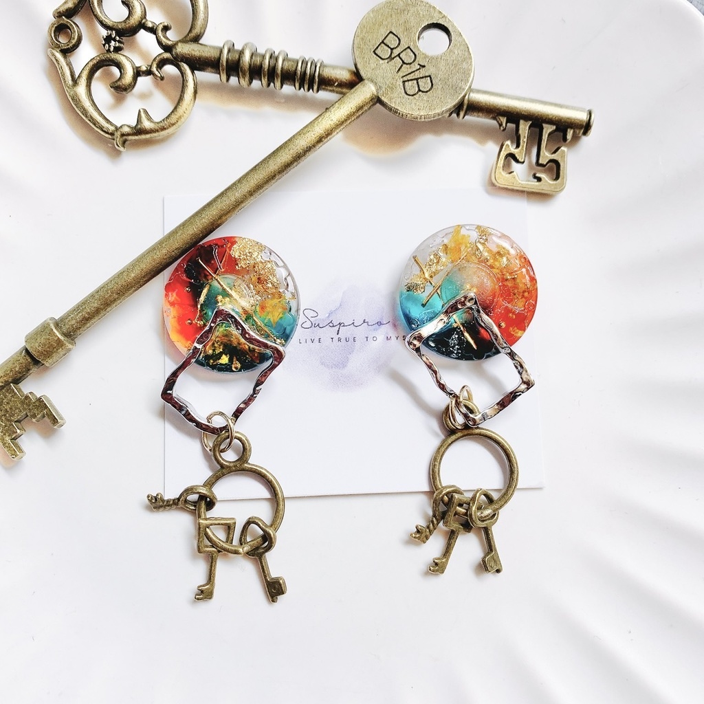 魁星モチーフアクセサリー ピアスorイヤリング