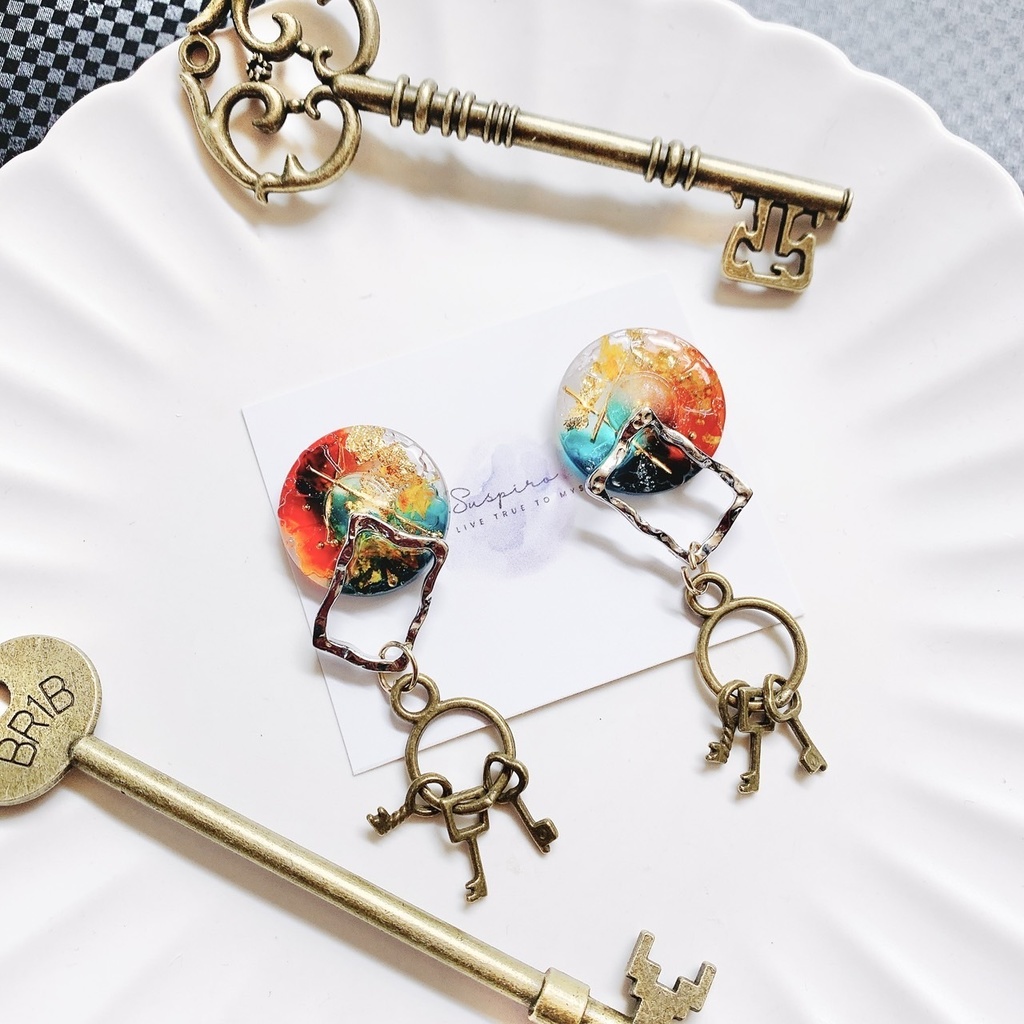 魁星モチーフアクセサリー ピアスorイヤリング