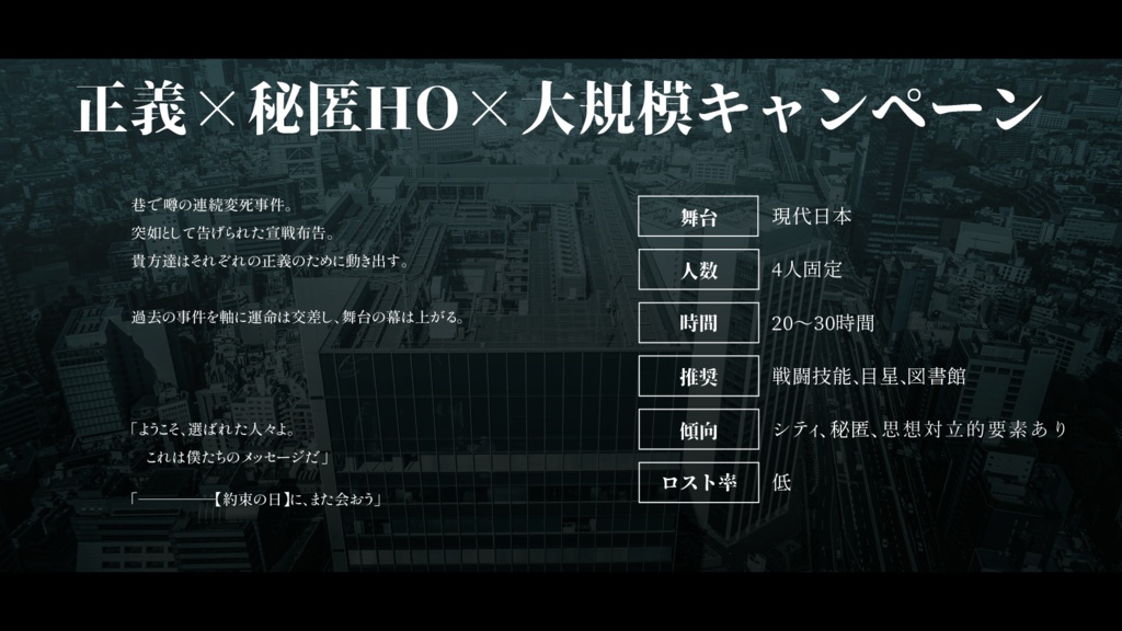 フィクサーと災演【CoC6版】SPLL:E199388