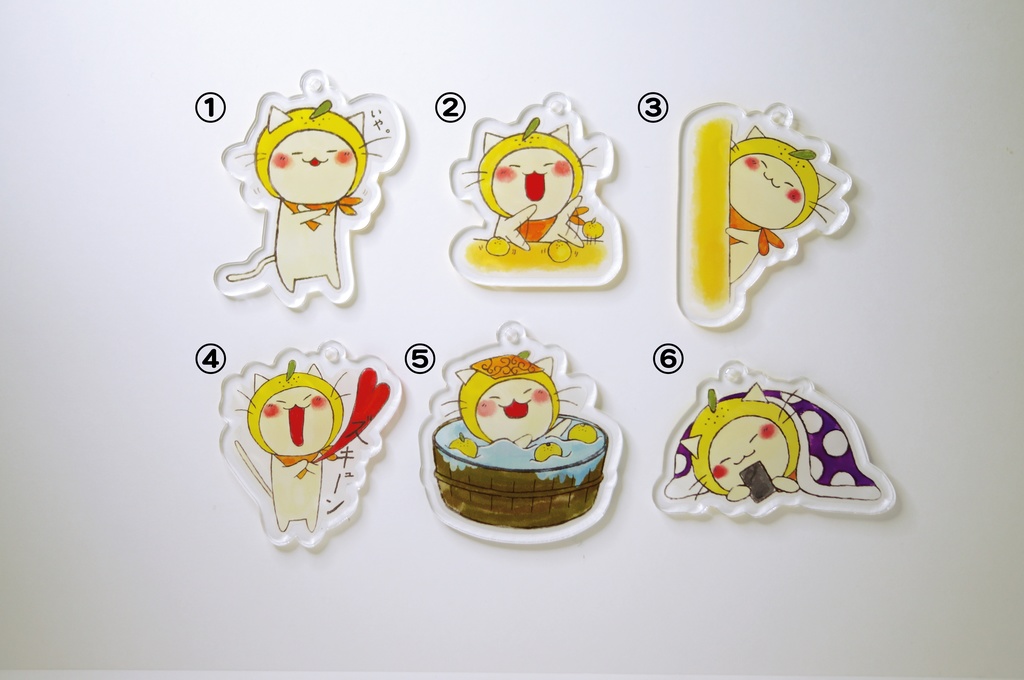 ゆずにゃん アクリルキーホルダー じゆうちょう Booth