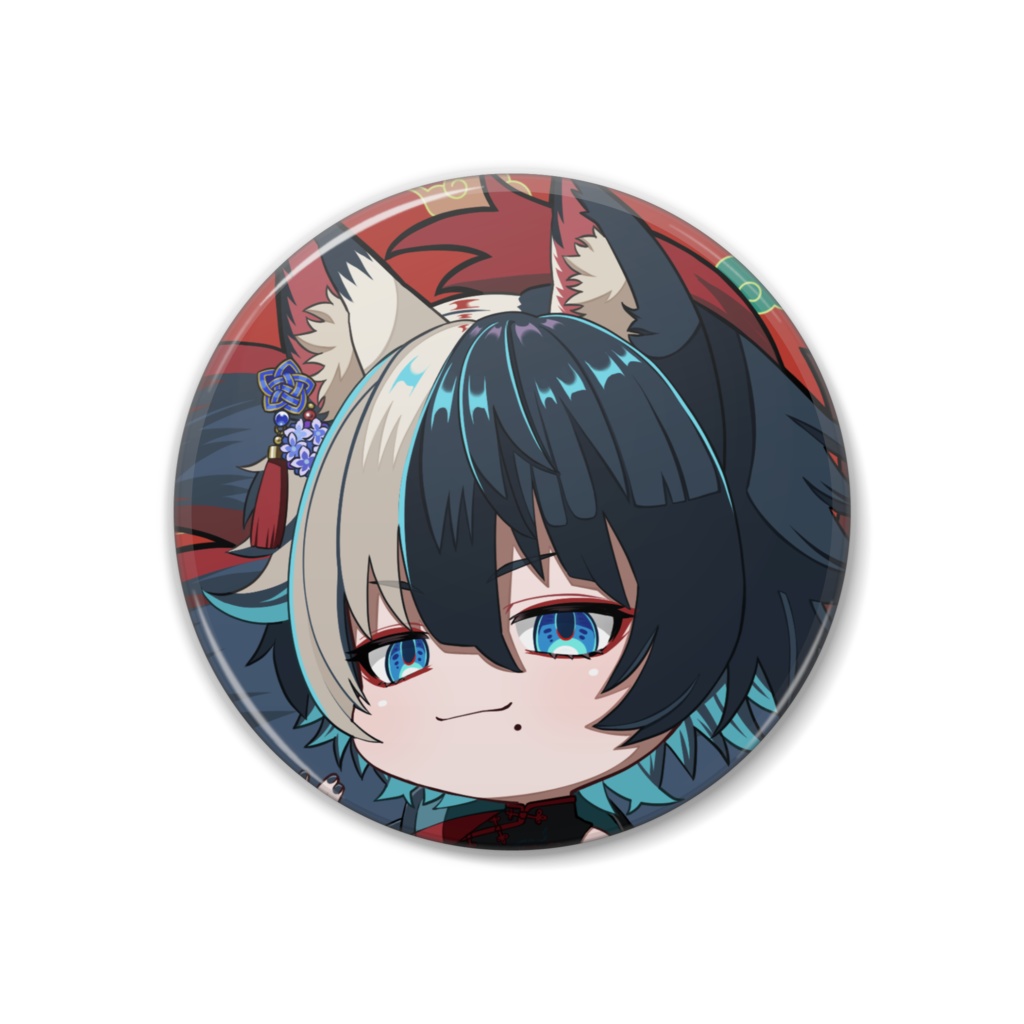 狐のみろく。缶バッジ_ちび狐C1