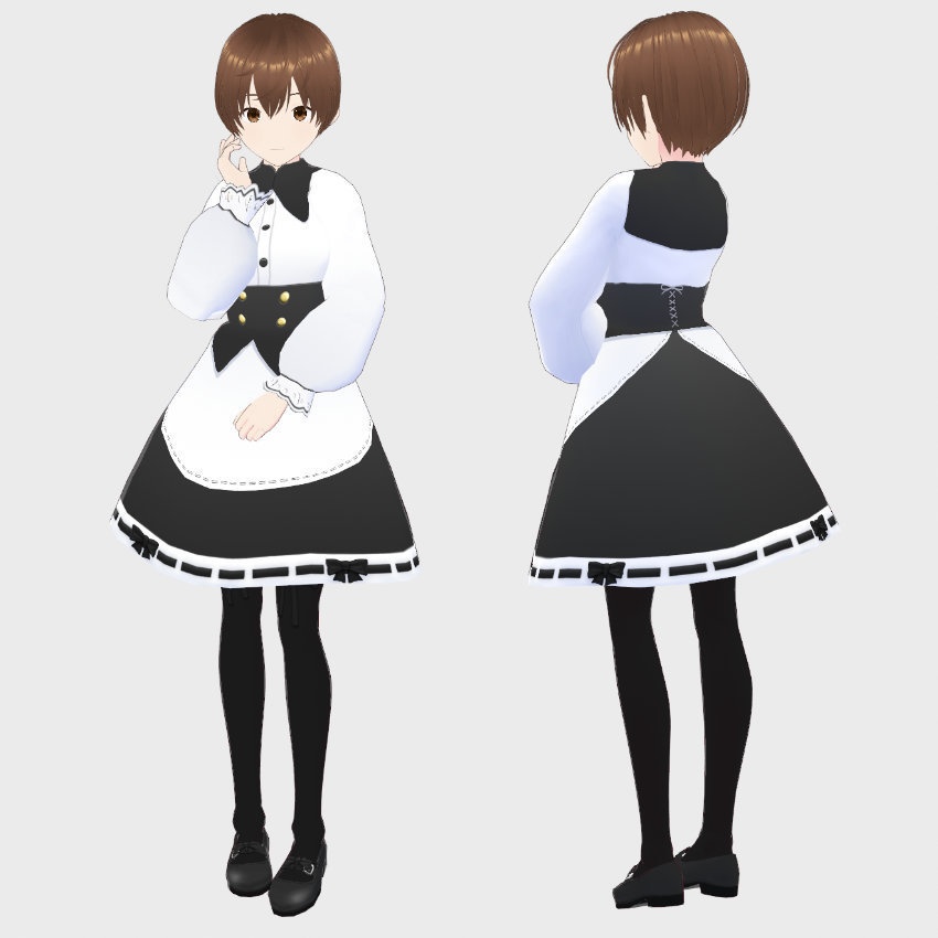【FREE/無料】メイド服【VRoid Texture】