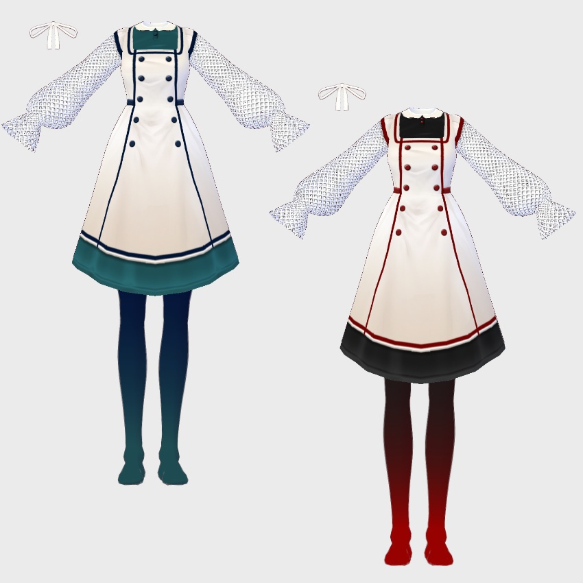 【FREE/無料】エプロンワンピース【VRoid Texture】