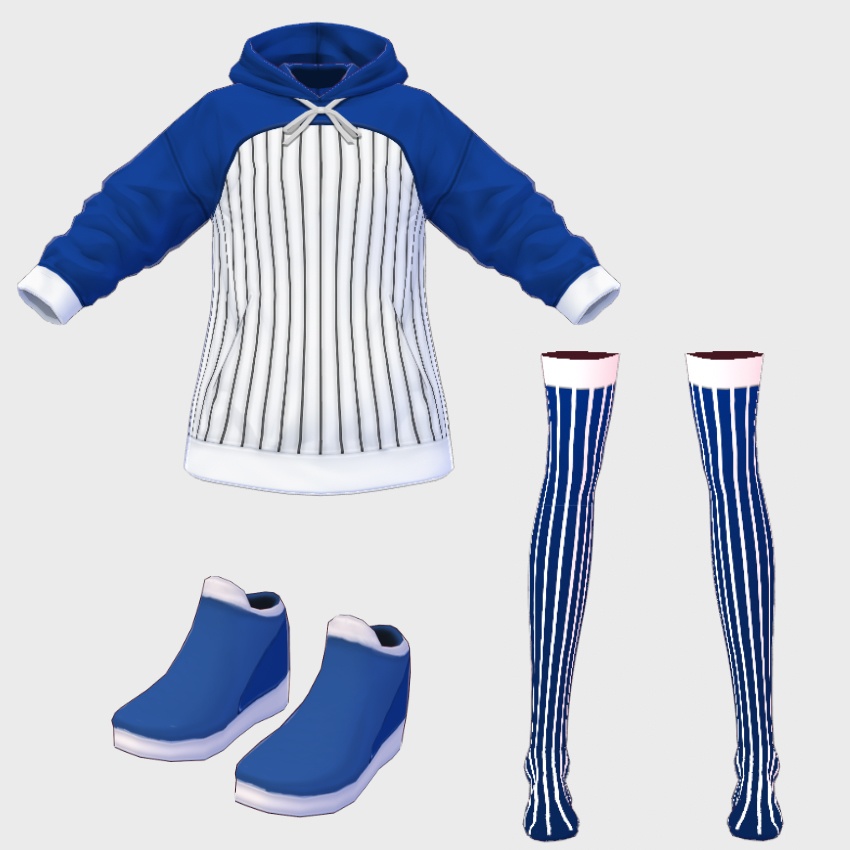 【FREE/無料】くじらパーカー【VRoid Texture】