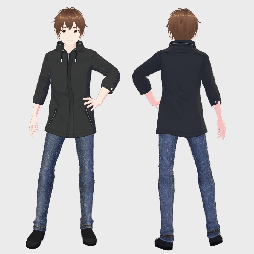 【FREE/無料】ハーフスリーブシャツ【VRoid Texture】