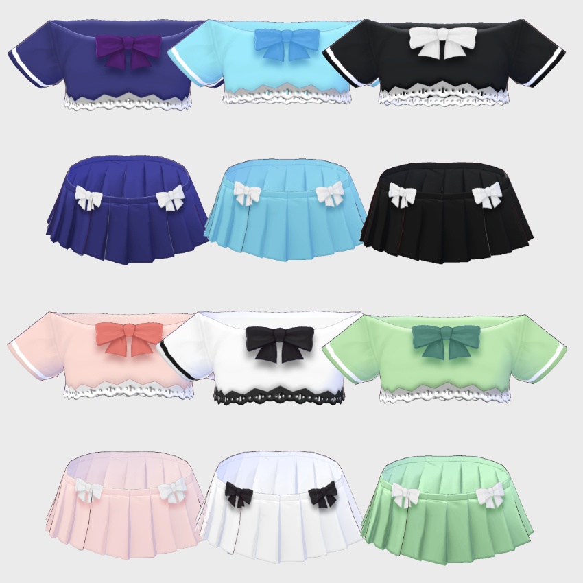 【FREE/無料】リボン水着セット【VRoid Texture】