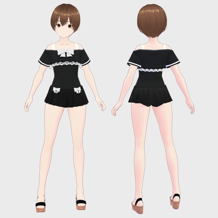 【FREE/無料】リボン水着セット【VRoid Texture】