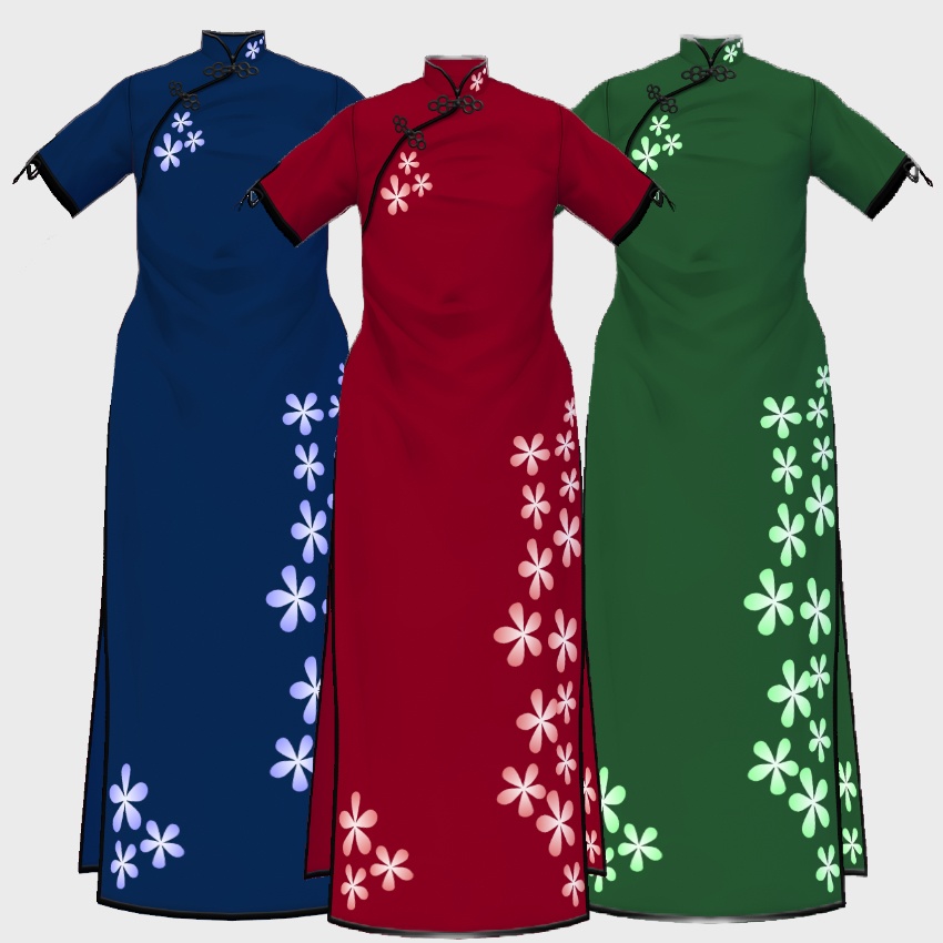 【FREE/無料】チャイナドレス【VRoid Texture】