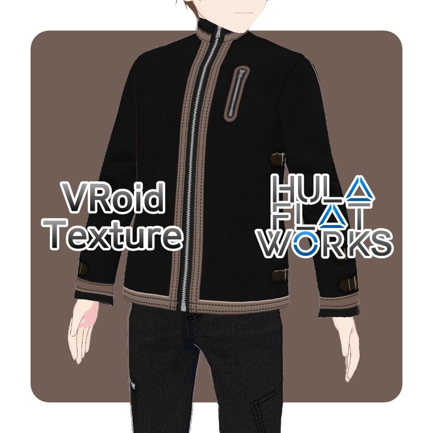 【FREE/無料】ハイネックジャケット【VRoid Texture】